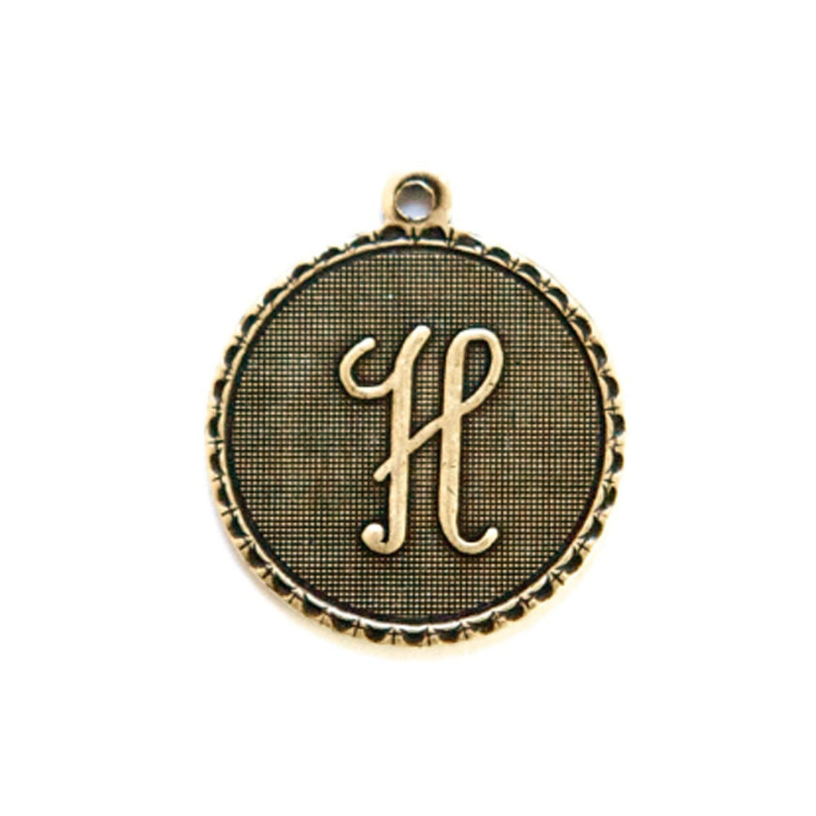 Letter H Charm with Loop (4)