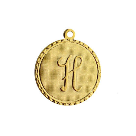 Letter H Charm with Loop (4)