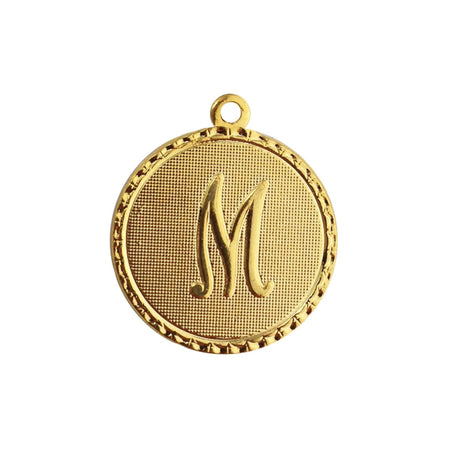 Letter M Charm with Loop (4)