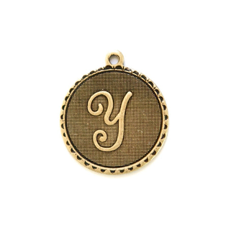 Letter Y Charm with Loop (4)