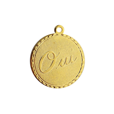 Oui (Yes) Word Charm with Loop (4)