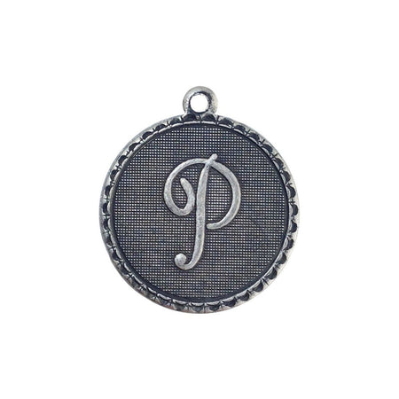 Letter P Charm with Loop (4)
