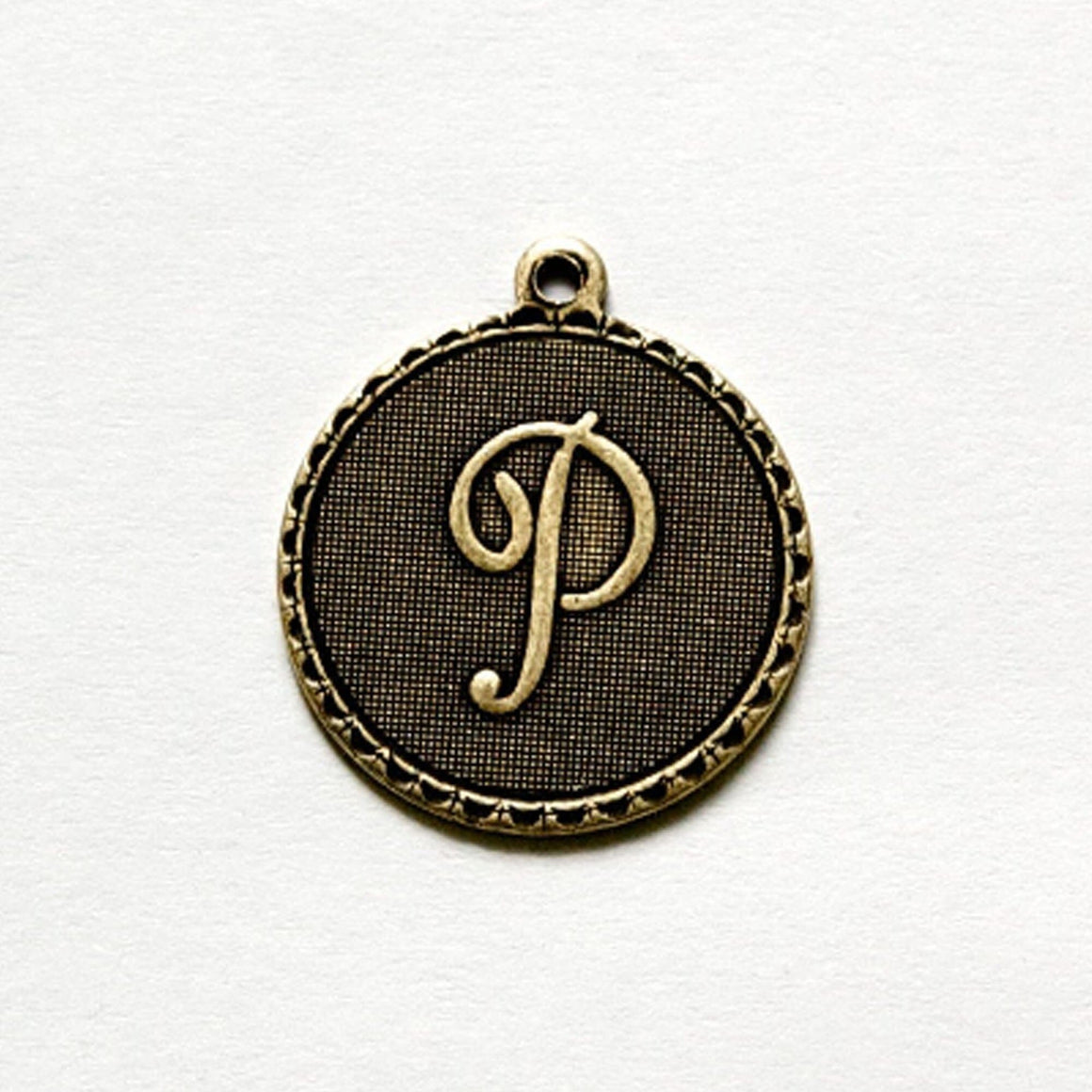 Letter P Charm with Loop (4)