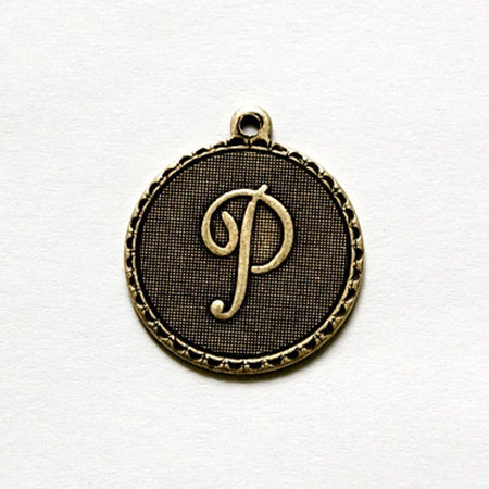 Letter P Charm with Loop (4)