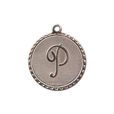 Letter P Charm with Loop (4)