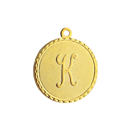 Letter K Charm with Loop (4)