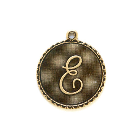 Letter E Charm with Loop (4)