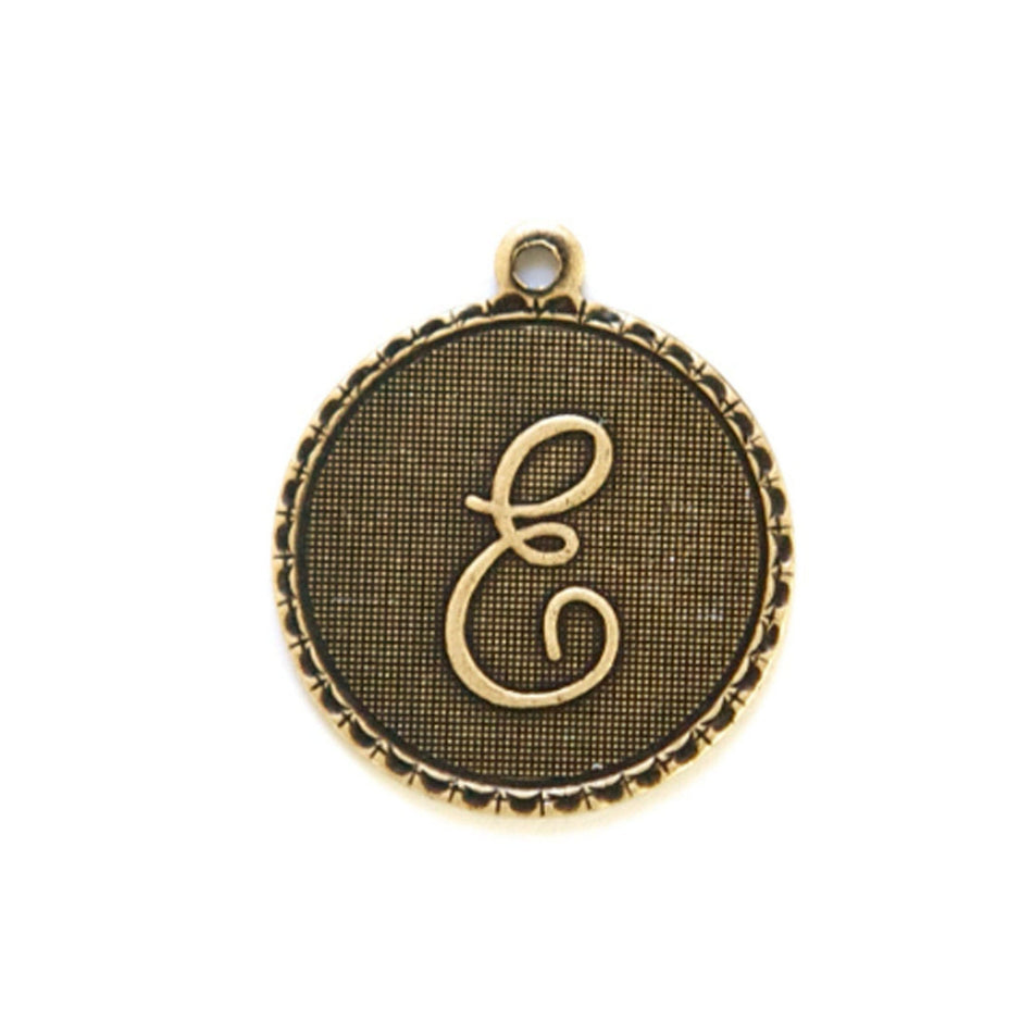 Letter E Charm with Loop (4)