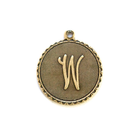 Letter W Charm with Loop (4)