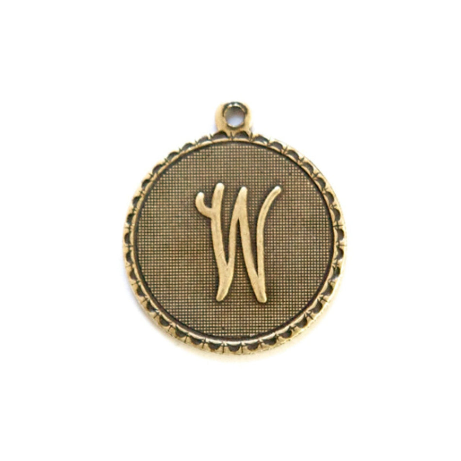 Letter W Charm with Loop (4)