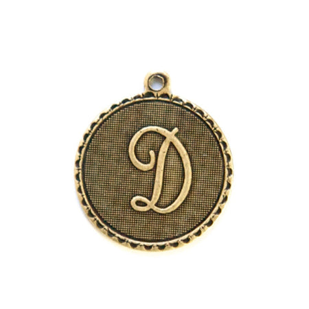 Letter D Charm with Loop (4)