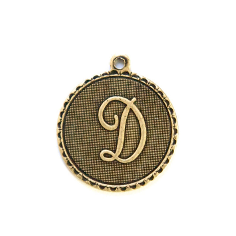 Letter D Charm with Loop (4)