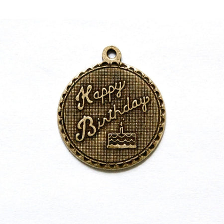 Happy Birthday Word Charm with Loop (4)