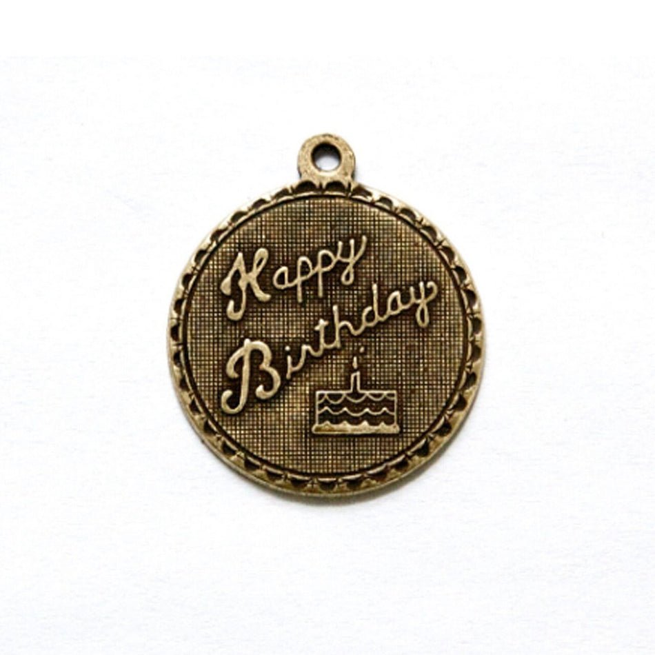 Happy Birthday Word Charm with Loop (4)