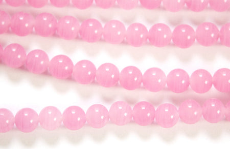 Vintage Light Rose Pink Glass Beads Japan 8mm (8) jpn003U