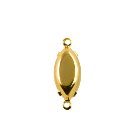 15x7mm Opaque Yellow Glass Navette Stone in 2 Loop Setting