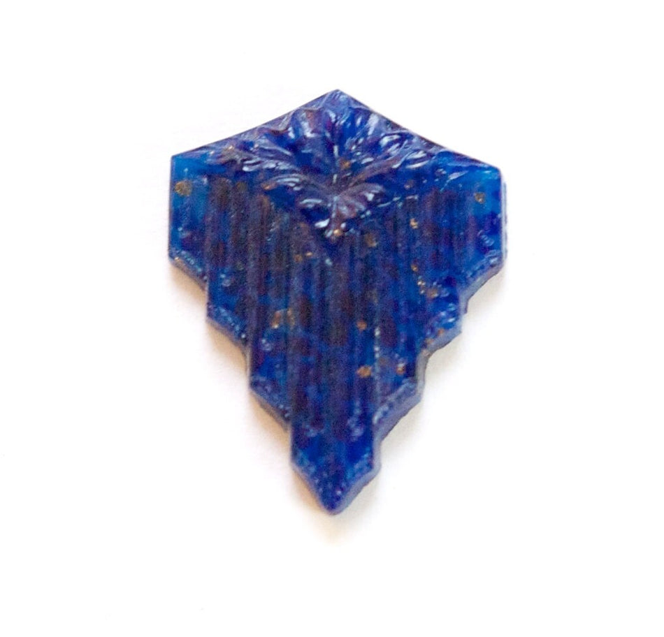 Vintage Lapis Blue Glass Deco Stone Cabochon cab341A