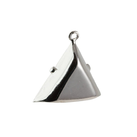20mm Dark Topaz Faceted Acrylic Triangle Stone in 1 Loop Setting