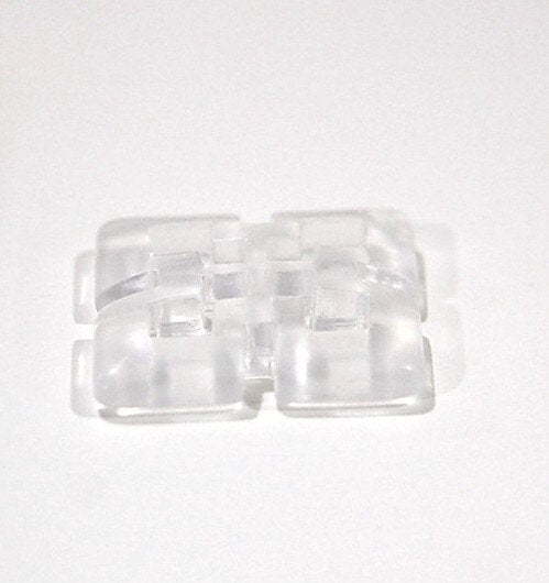 Vintage Matte Crystal Clear Acrylic Cut Out Pendant Charm (2) chr052B