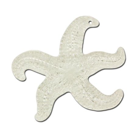 Vintage Large Crystal Clear Starfish Beads Pendant West German Plastic (2) bds858F