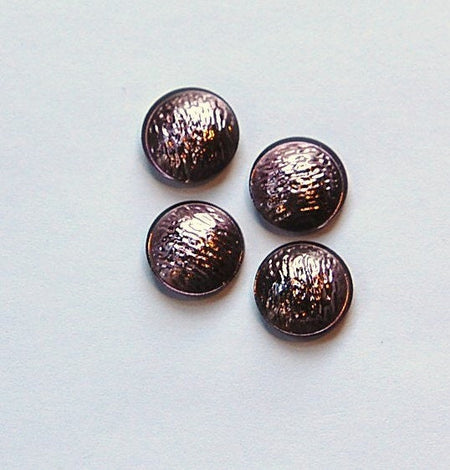 Vintage Metallic Light Purple Glass Cabochons 11mm (4) cab518