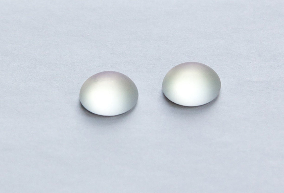 Glass Matte Light Pink Helio 15mm Cabochon (2) cab565A
