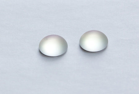 Glass Matte Light Pink Helio 15mm Cabochon (2) cab565A