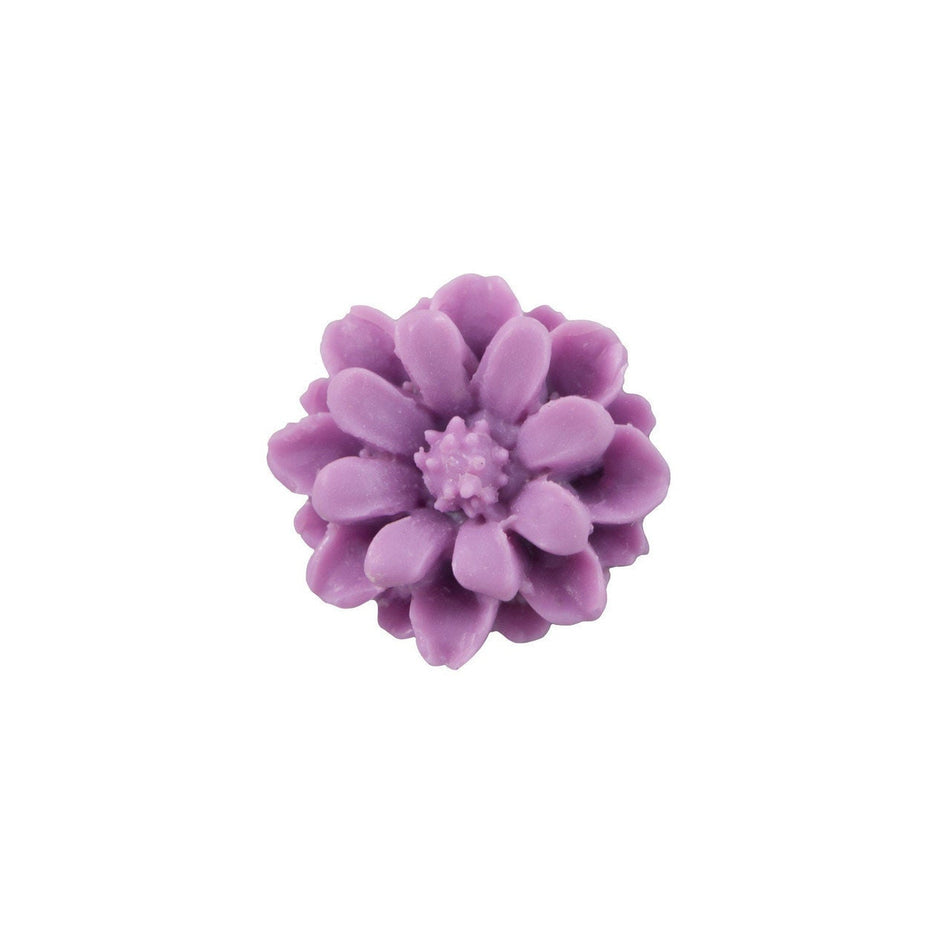 12mm Matte Lilac Flower Acrylic Cabochon (6)