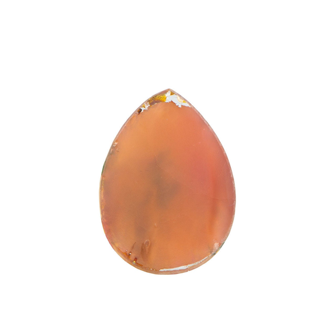 25x18mm Light Topaz Opal Glass Teardrop Cabochon (1)