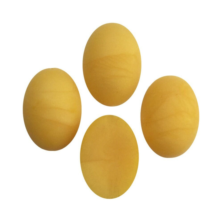 Vintage Matte Golden Yellow Swirled Domed Cabochons Italy 18mm x 13mm (4) cab652F