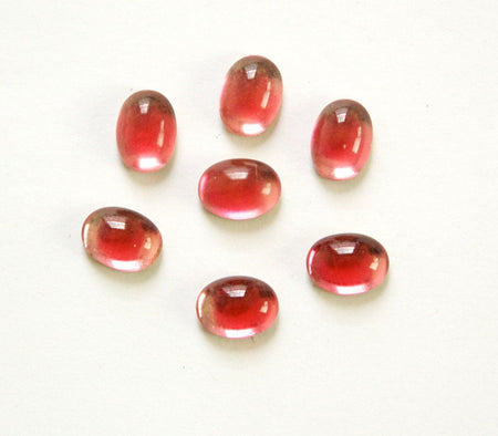 Vintage 2 Tone Pink Givre Glass Cabochons 8mm X 6mm (8) cab575EE