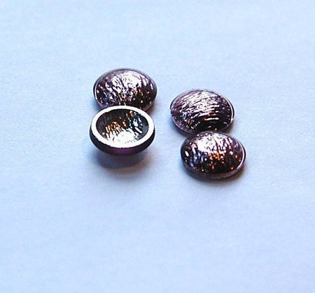 Vintage Metallic Light Purple Glass Cabochons 11mm (4) cab518