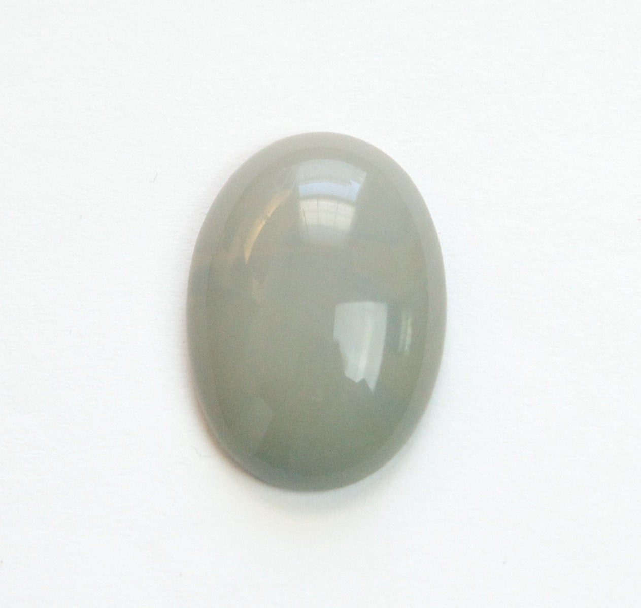 Vintage German Gray Glass Cabochons 25mm x 18mm (1) cab579T