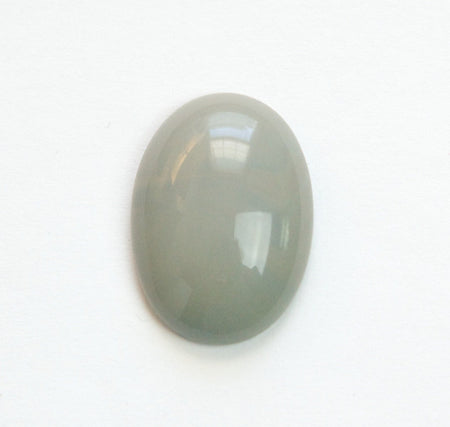Vintage German Gray Glass Cabochons 25mm x 18mm (1) cab579T
