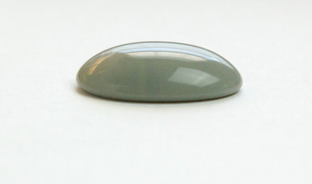 Vintage German Gray Glass Cabochons 25mm x 18mm (1) cab579T
