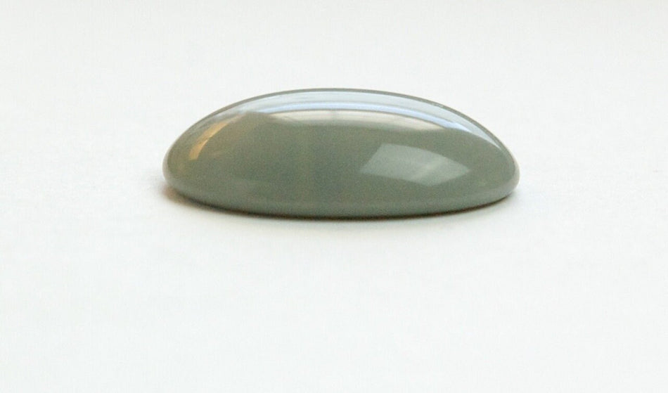 Vintage German Gray Glass Cabochons 25mm x 18mm (1) cab579T