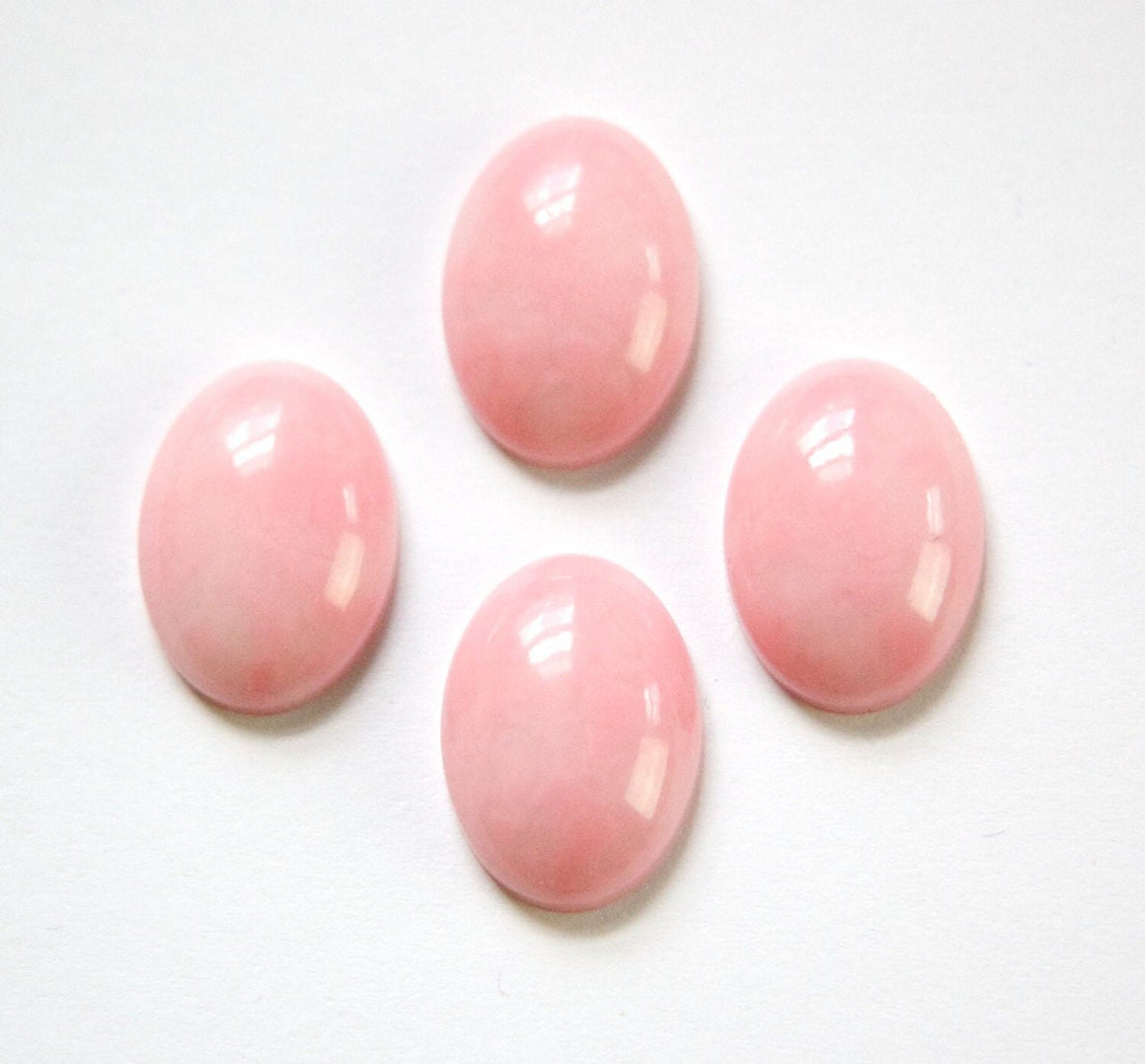 Vintage Pink Marbled Acrylic Cabochons 18X13mm (4) cab520A