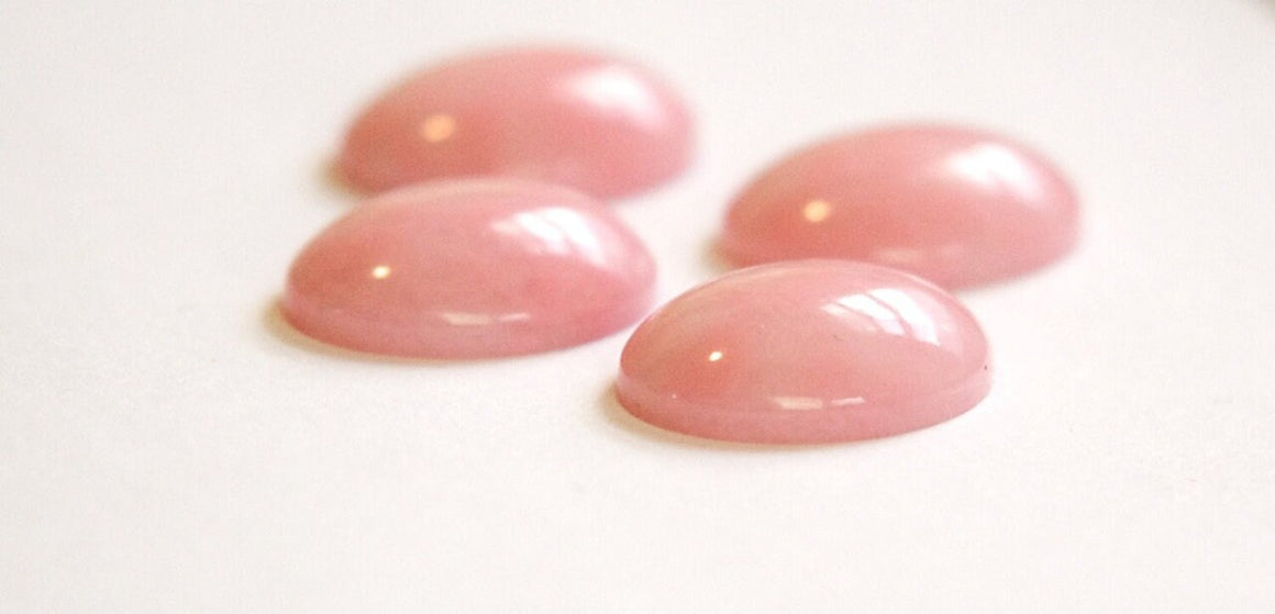 Vintage Pink Marbled Acrylic Cabochons 18X13mm (4) cab520A