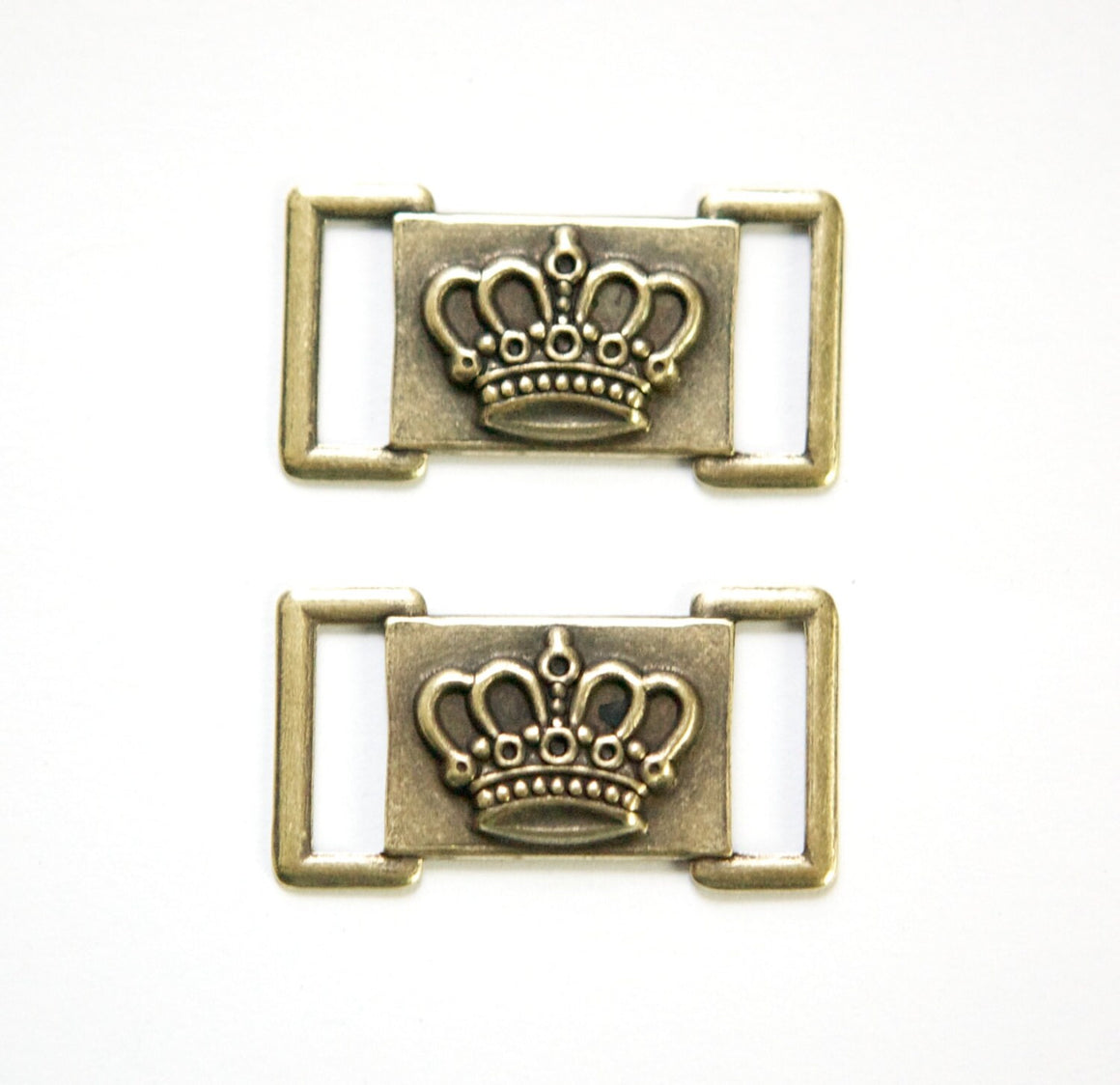 Brass Ox Crown Connector Link (6) mtl406A