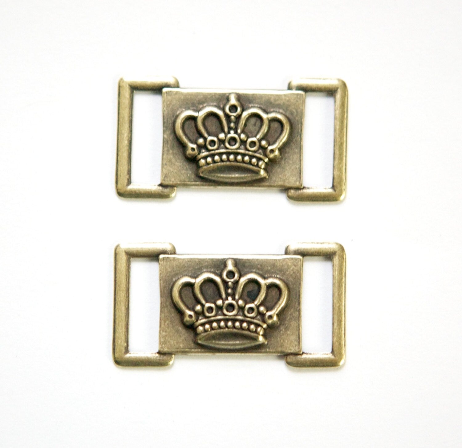 Brass Ox Crown Connector Link (6) mtl406A