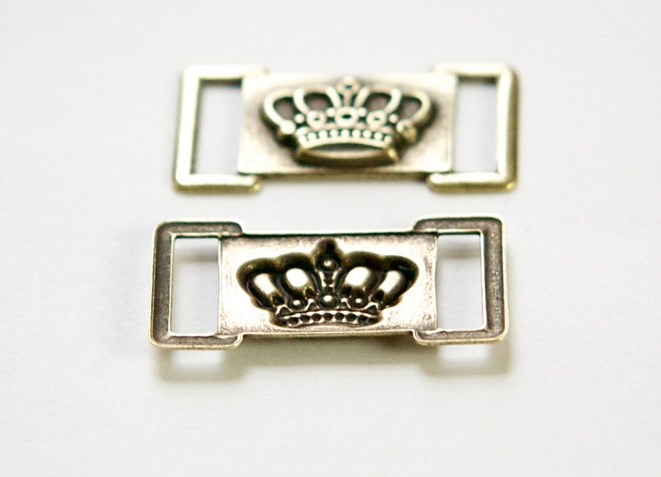 Brass Ox Crown Connector Link (6) mtl406A