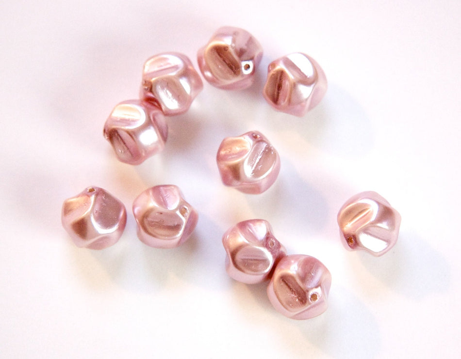 12mm Lavender Baroque Pearl Glass Beads (10)
