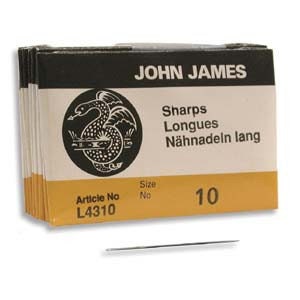 Size 10 Sharps John James English Needles