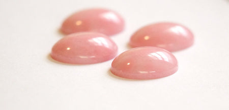 Vintage Pink Marbled Acrylic Cabochons 18X13mm (4) cab520A