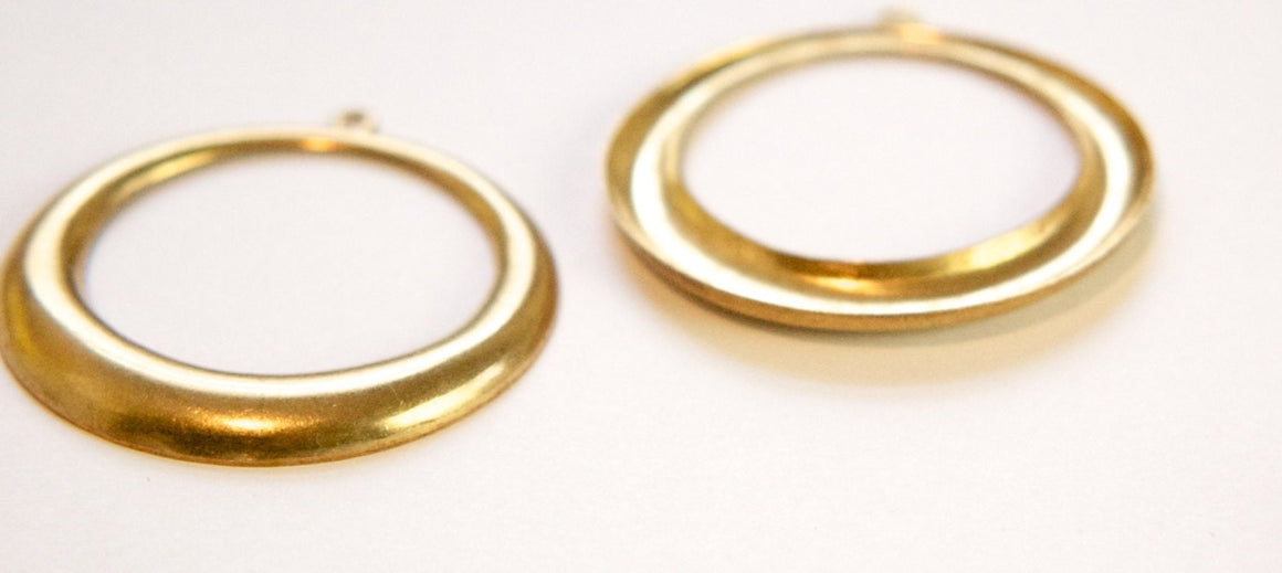 1 Loop Raw Brass Large Hoop Pendant Drop (4) mtl414B