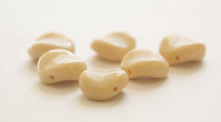 Vintage German Light Coffee Brown Glass Curved Round Beads 14mm grm026A