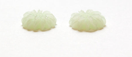 Pale Light Green Double Layered Acrylic Flower Cabochon (4) cab850B