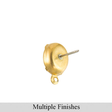 10x8mm Oval 1 Loop Closed Back Settings with Post (8)