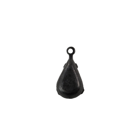 13x8mm Black Faceted Glass Teardrop Stone in 1 Loop Setting