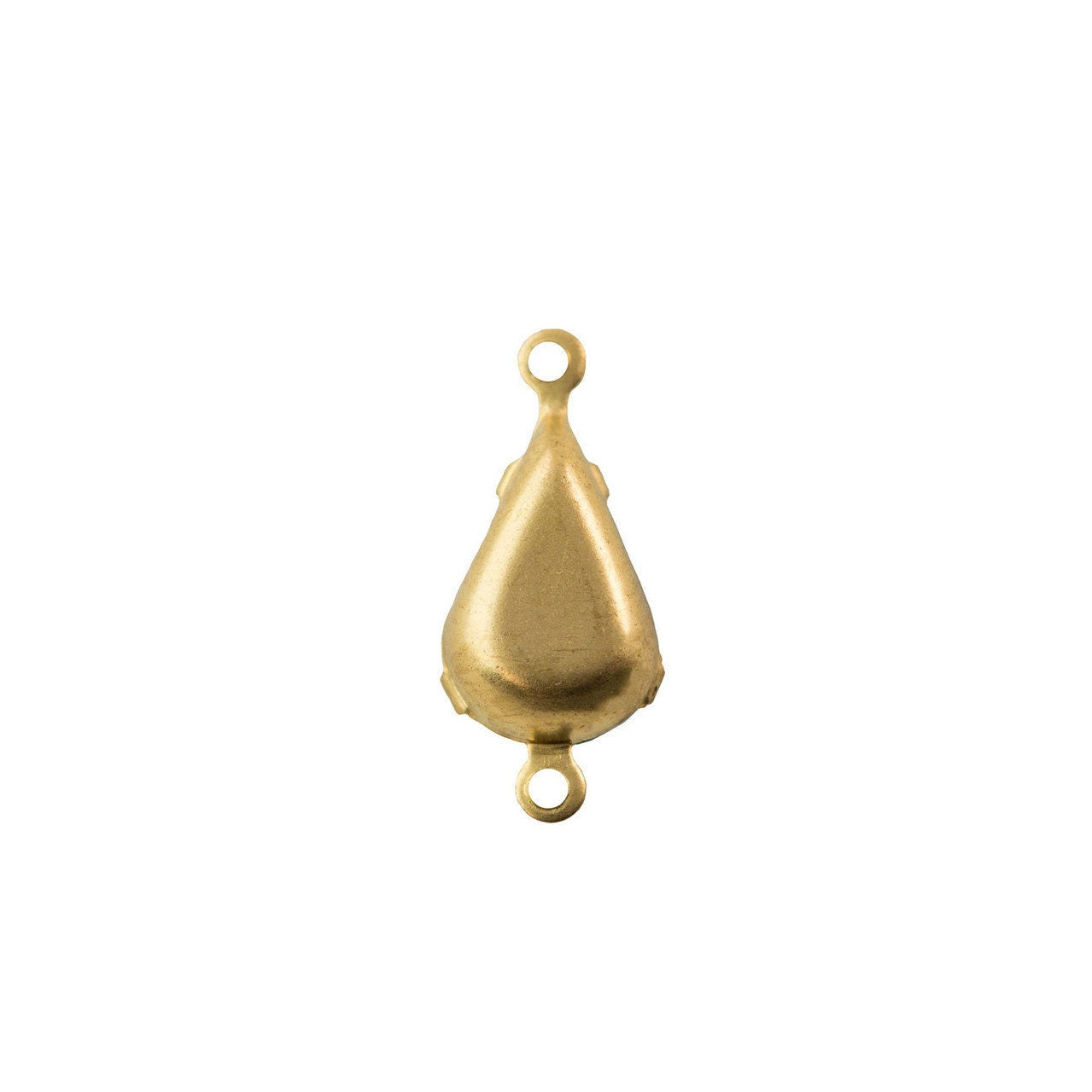 13x8mm Black Faceted Glass Teardrop Stone in 2 Loop Setting